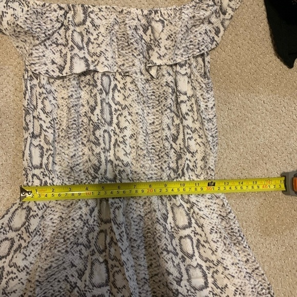 Blue Islnd Cheetah Leopard Animal Print Off the Shoulder Dress Size M - Picture 9 of 11